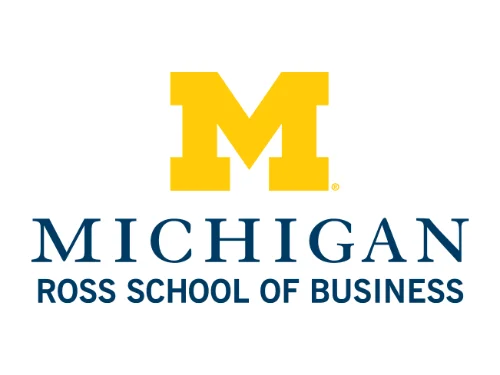  Logo of Ross School of Business, University of Michigan.